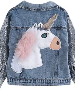 Unicorn Denim Girls Jacket  Outerwear