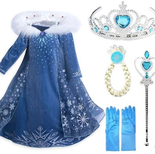 Princess Dress Queen Costume Cosplay Dress Up – Plus FREE Crown & Accessories 3