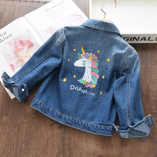 Outerwear Unicorn Jean Jacket for Girls Denim Jacket 3