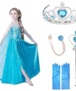 Princess Dress Queen Costume Cosplay Dress Up with Accessories –  Plus FREE Crown & Accessories