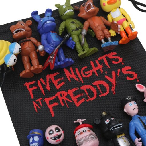 13-PCS Set FNAF Five Night at Freddy’s Action Figures + Free Bag Chica Fazbear Foxy & Bonnie 4