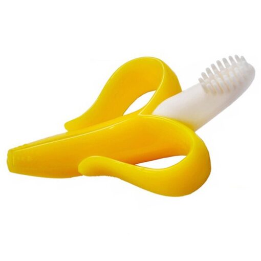 5-Pcs Pack – Baby Teether – Yellow Banana Training  Tooth Brush for Infant, Baby and Toddler 2