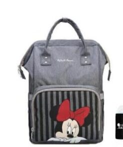 Disney Diaper Bag Mom Backpack Baby Care Adjustable Straps, Nappy Bag, Tissue Pocket PLUS USB Milk Heater