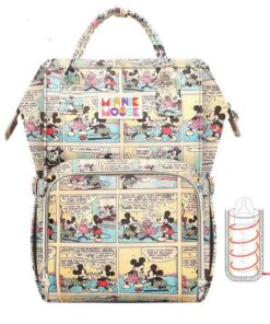 Disney Diaper Backpack for Baby Care Travel Bag (Adjustable Straps, Nappy Bag, Tissue Pocket) PLUS USB