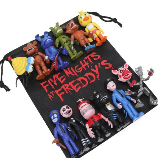 13-PCS Set FNAF Five Night at Freddy’s Action Figures + Free Bag Chica Fazbear Foxy & Bonnie 6