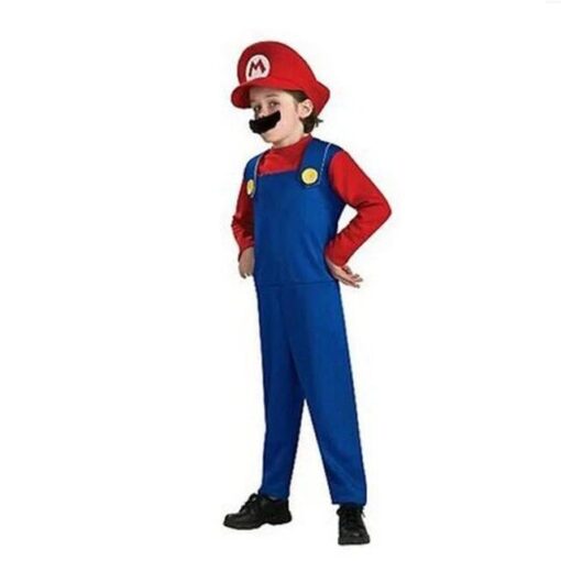 Super Brothers Costume Halloween Cosplay Jumpsuit For Kids 4