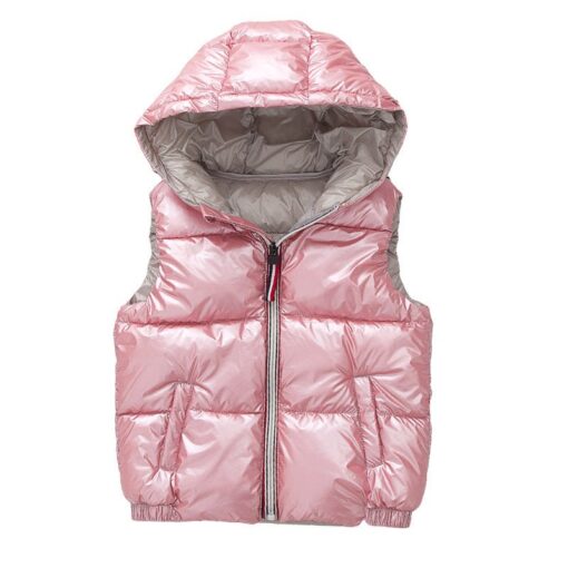 Kids Metallic Hooded Vest For Boys & Girls 3