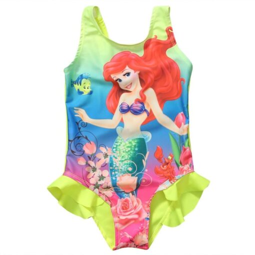 Baby Girl Mermaid One-Piece Swimsuit Swimwear 2