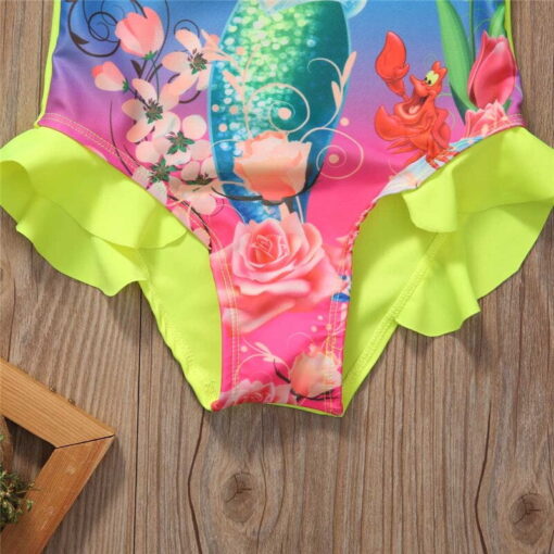 Baby Girl Mermaid One-Piece Swimsuit Swimwear 5