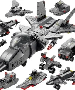 Joyfullysmile™ – Military 510PCS Attack J-20 Fighter Building Blocks Army City Weapon Plane Airplane Helicopter Bricks