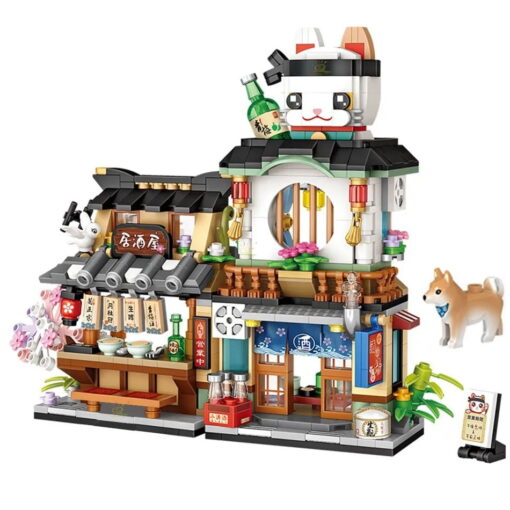 Joyfullysmile™ – Japanese Street View Izakaya Shop Mini Building Blocks, Home Decor Desktop Decoration, 789 PCS Simulation Architecture Construction Toy 3