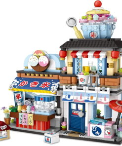 Joyfullysmile™ – Japanese Street View Ice Drink Shop Mini Building Blocks, MOC Creative Building Set 668 PCS