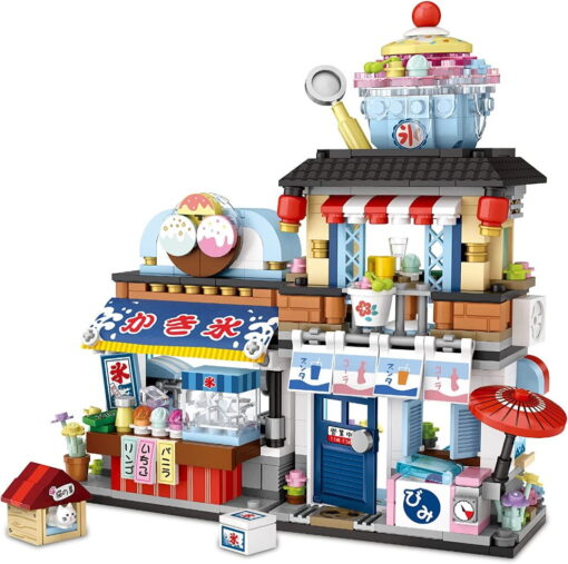 Joyfullysmile™ – Japanese Street View Ice Drink Shop Mini Building Blocks, MOC Creative Building Set 668 PCS 3