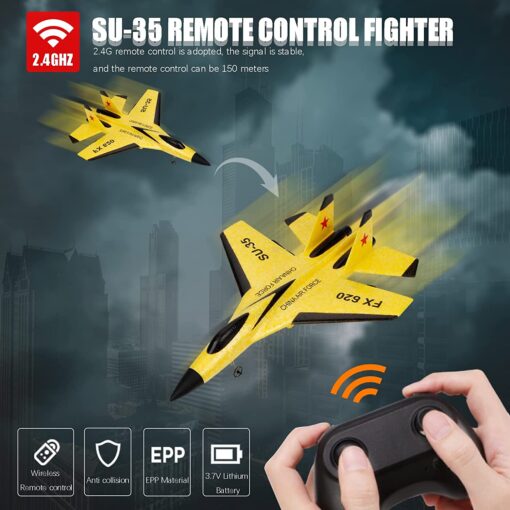 SU-35 RC Plane, 2CH Remote Control Airplane, Hobby RC Glider RC Aircraft Jet