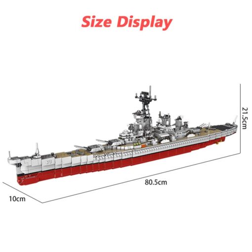 Joyfullysmile™ – Military Series USS Missouri Battleship Building Blocks Model Brick Set(2600+PCS) 5