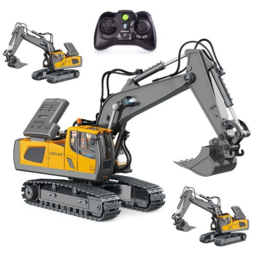 Joyfullysmile – Remote Control Excavator Toy 16 Inch, 9 Channel RC Construction 2