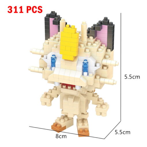 Joyfullysmile™ – Small Building Pokemon Nanoblock – Cartoon Pikachu Animal Model Education Game Series Building Toys Kit For Kids & Adults 11