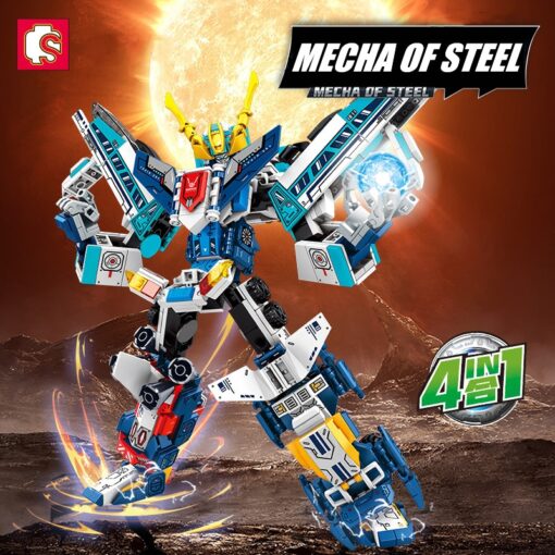 SEMBO – 4IN1 Mecha Of Steel Series Transforming Mecha Warrior Building Blocks Kit 6