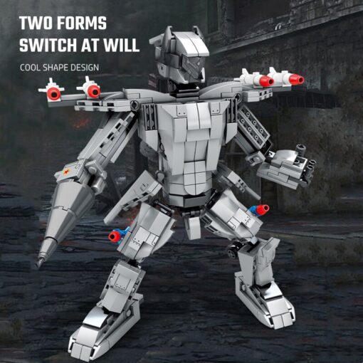 SEMBU – Airplane Model SU-27 Fighter Building Blocks: Army Aircraft Robot Mecha Weapon Soldier Bricks(617PCS) 5