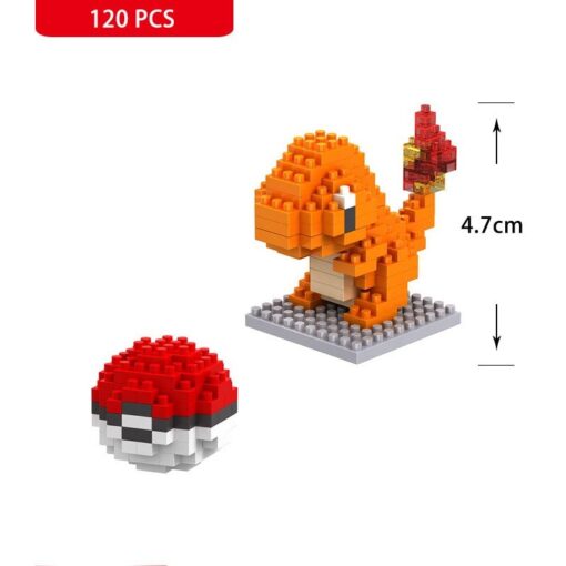 Joyfullysmile™ – Small Building Pokemon Nanoblock – Cartoon Pikachu Animal Model Education Game Series Building Toys Kit For Kids & Adults 77