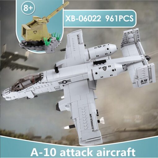 Joyfullysmile™ – Military Army Series A10 Fighter Building Blocks Set – 961PCS Brick Attacking Plane Model 6