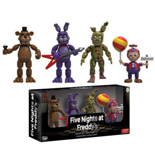 FNAF Figures Set – Freddy, Bonnie, Foxy, Chica, Fazbear Bear 3