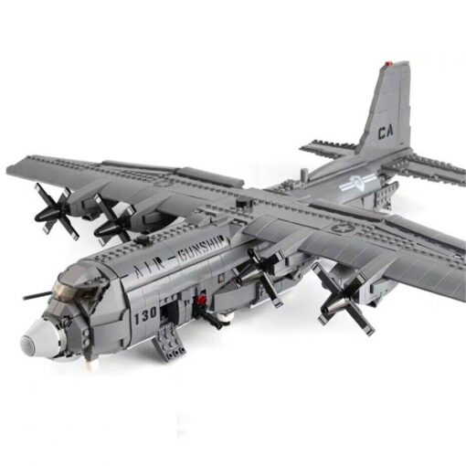 Joyfullysmile™ – Military Army Series AC130 Aerial Gunboat Building Blocks Set (1700+PCS) 3