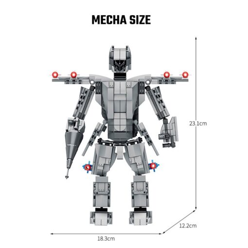 SEMBU – Airplane Model SU-27 Fighter Building Blocks: Army Aircraft Robot Mecha Weapon Soldier Bricks(617PCS) 4