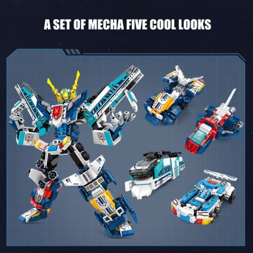 SEMBO – 4IN1 Mecha Of Steel Series Transforming Mecha Warrior Building Blocks Kit 5