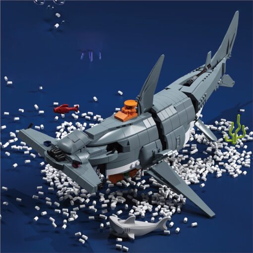 Deep Sea Creatures Hammerhead Shark building Blocks kit (1141 Pieces) 5