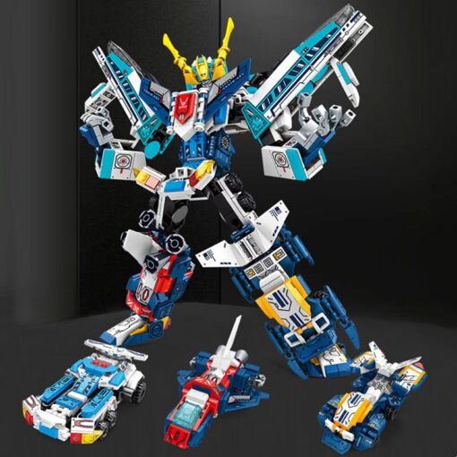 SEMBO – 4IN1 Mecha Of Steel Series Transforming Mecha Warrior Building Blocks Kit 4