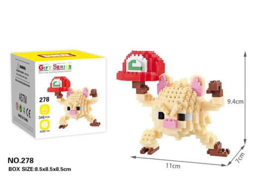 Joyfullysmile™ – Small Building Pokemon Nanoblock – Cartoon Pikachu Animal Model Education Game Series Building Toys Kit For Kids & Adults 37