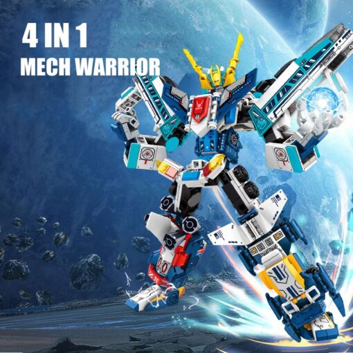 SEMBO – 4IN1 Mecha Of Steel Series Transforming Mecha Warrior Building Blocks Kit 7