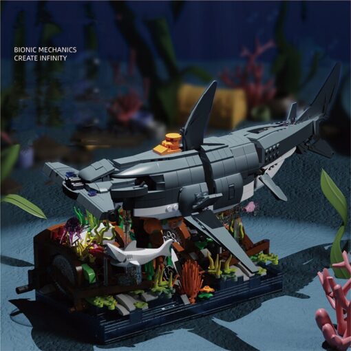 Deep Sea Creatures Hammerhead Shark building Blocks kit (1141 Pieces) 4