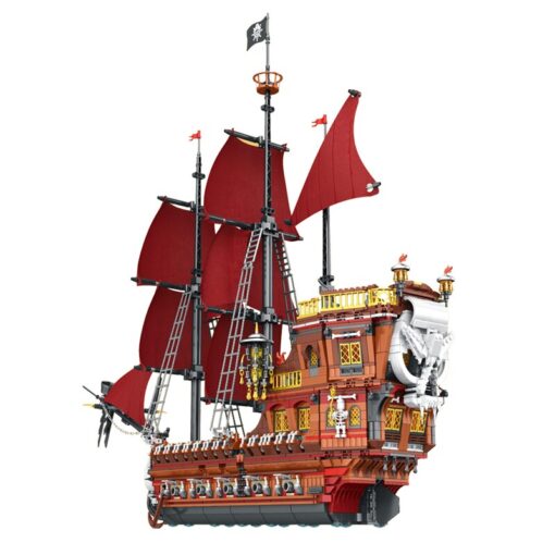 Reobrix – Pirate Revenge MOC Ship  66010 – Red Caribbean Pirate Building Set (3060+ PCS) 3