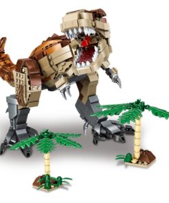 Joyfullysmile™ – Jurassic Adventure: Indominus Rex Dinosaur Building Blocks Set – Triceratops, Velociraptor, Dino Park Bricks