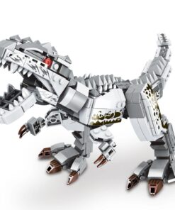 Joyfullysmile™ – Jurassic Adventure: Indominus Rex Dinosaur Building Blocks Set – Triceratops, Velociraptor, Dino Park Bricks