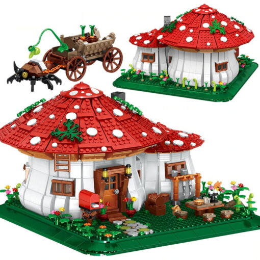 Joyfullysmile™ – Mushroom House Mini Building Blocks, Creative Ideals Treehouse(2233PCS) 3