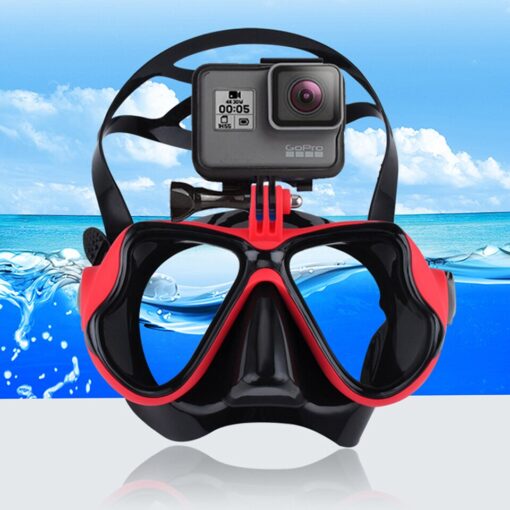 Snorkel Diving Mask with GoPro Camera Holder 8