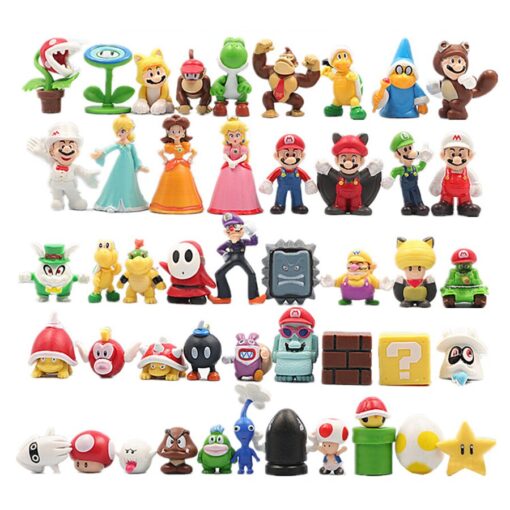 48pcs – Super Mario Bros Action Figures Plus Bag 8