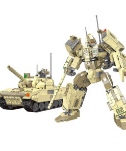 2-IN-1 MILITARY SERIES TANK AND ROBOT BUILDING BLOCKS TOY BRICKS SET