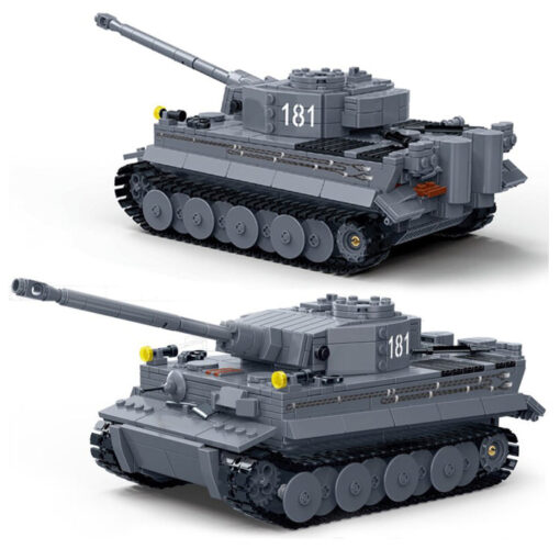 GERMAN KING TIGER BUILDING BLOCKS TOY TANK SET 3