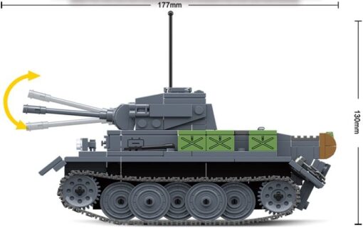 PANZER II AUSF L LUCHS BUILDING BLOCKS TOY TANK SET 4