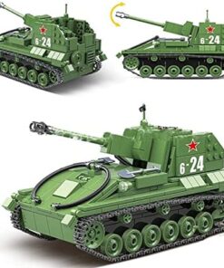 SU76M WWII SOVIET TANK BUILDING BLOCKS TOY BRICKS SET