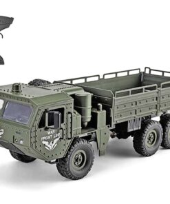 D834 Rc Truck Green 1:16 2.4 Ghz Led 15 Km/h Military Vehicle