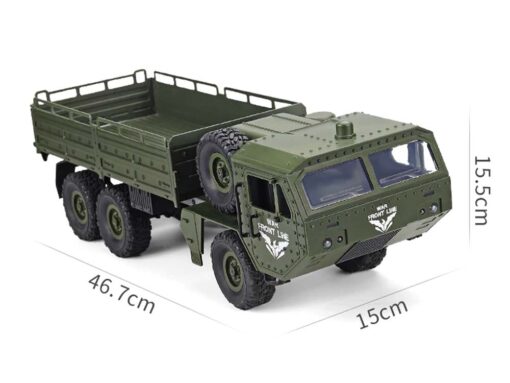 D834 Rc Truck Green 1:16 2.4 Ghz Led 15 Km/h Military Vehicle 5