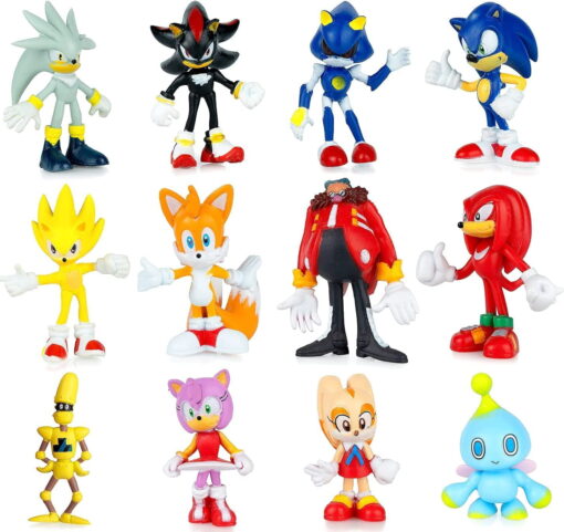 Pack of 12 – Sonic Toys, 2.3 Inches the Hedgehog Figures 2