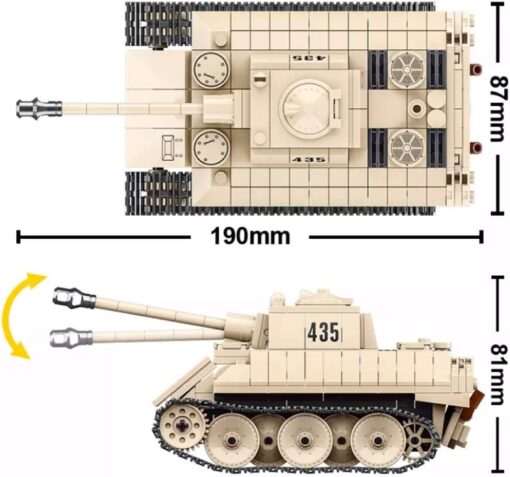 GERMAN WW2 VK1602 LEOPARD BUILDING BLOCKS TOY TANK SET 4