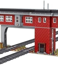 RAILROAD SIGNAL STATION BUILDING BLOCKS TOY BRICKS SET