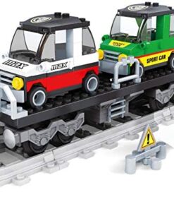 CAR TRANSPORT TOY TRAIN BUILDING BLOCKS TOY BRICKS SET